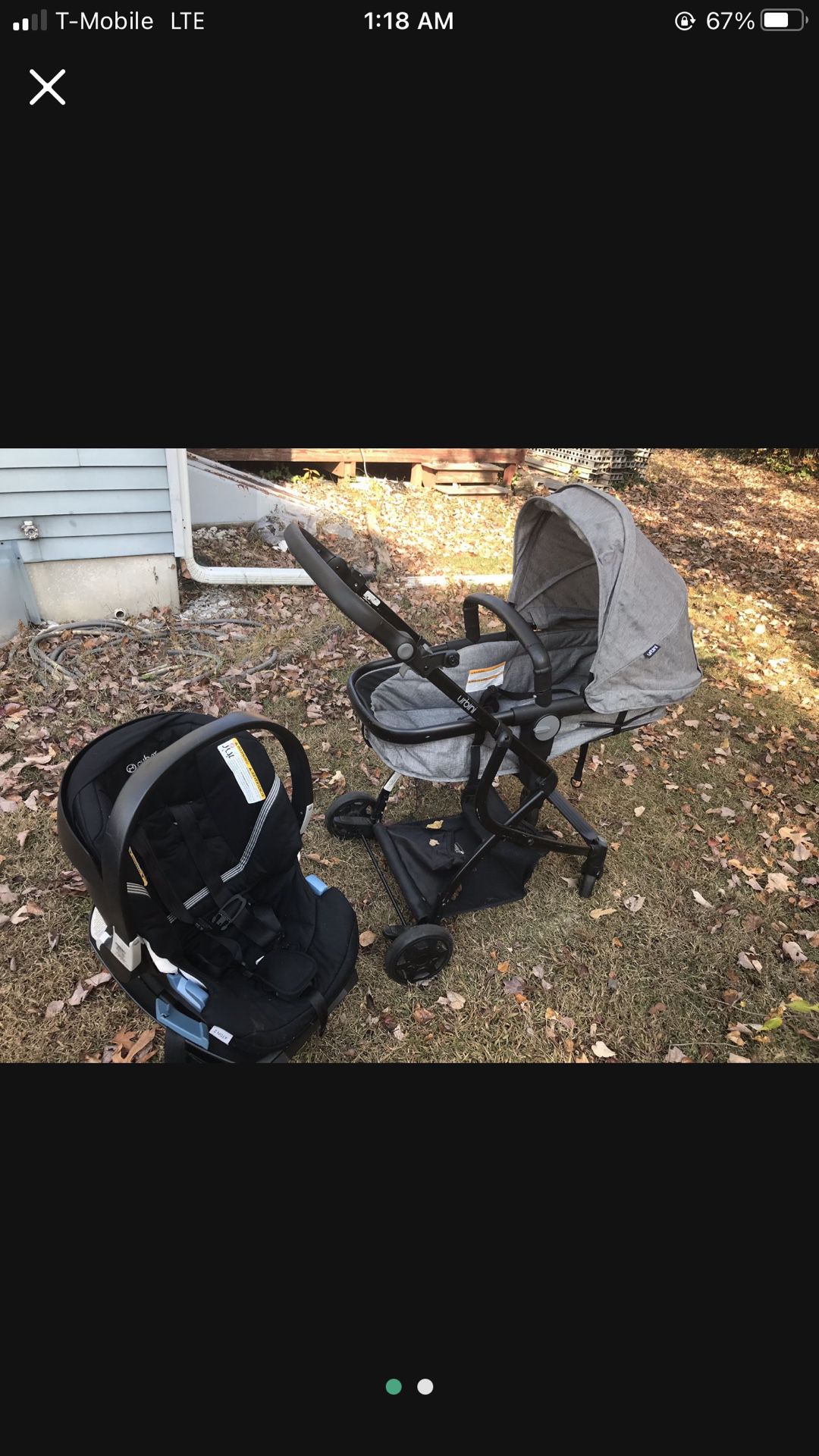 Like New very nice removable bassinet seat stroller and infant car seat with base both for $150 serious inquiries only please