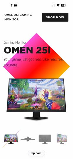HP Omen 25 inch gaming monitor 165 hz refresh rate