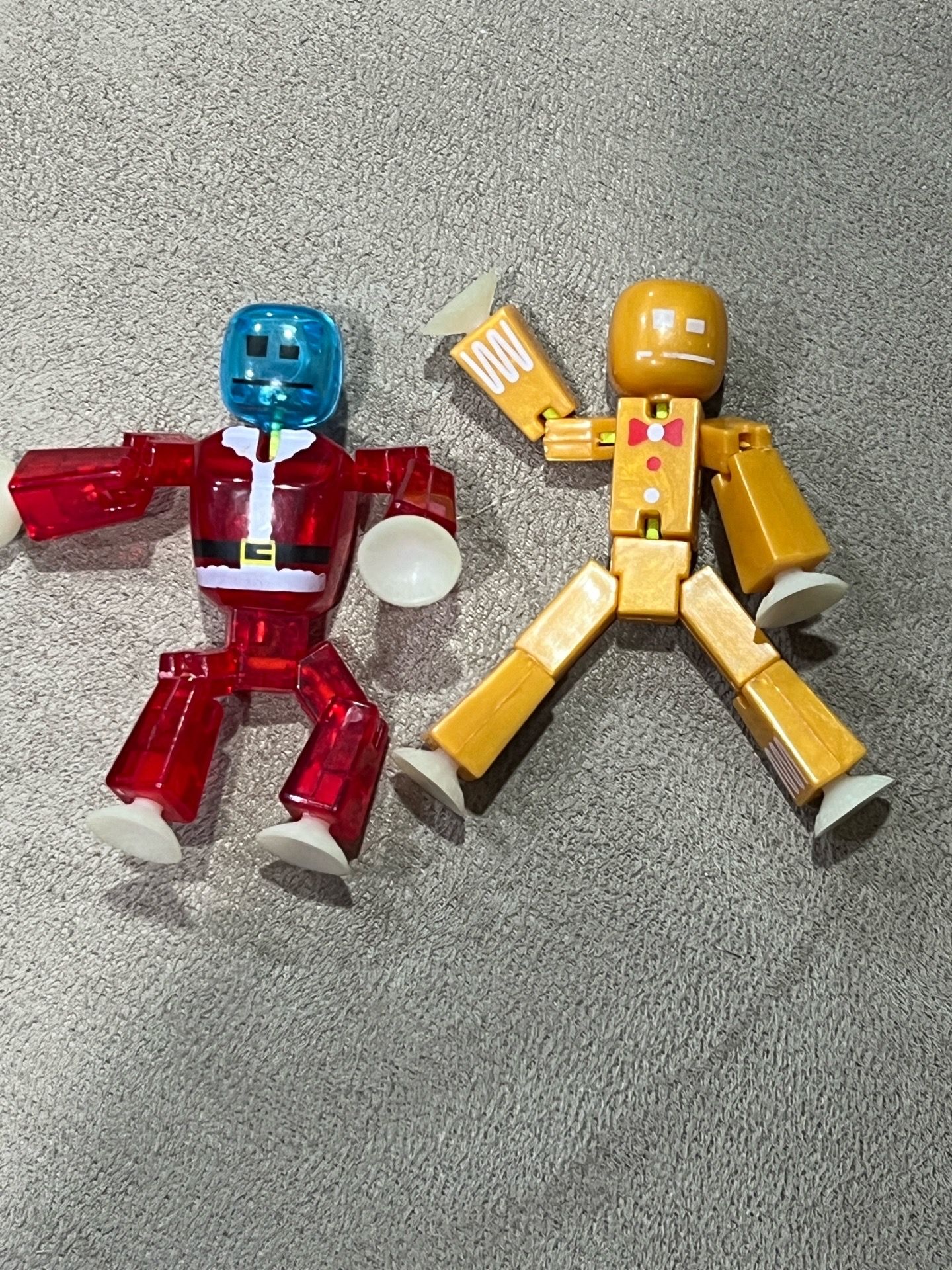 Stikbot Gingerbread Man & Santa Figure Christmas Holiday Posable Stop Motion