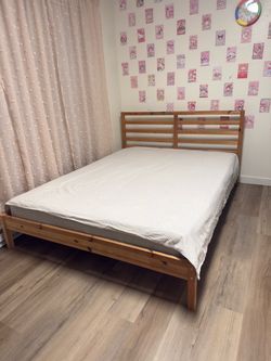 IKEA Queen Bed Frame with Mattress Included