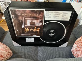 The Notorious B.I.G. Life After Death Vinyl Record Framed Art (22in x 28in) Brand New!
