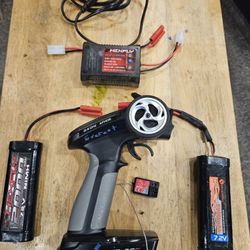 Redcat Radio and Receiver...   Hexfly Charger with two  7.2  Batteries. 