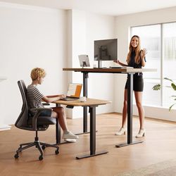 DK106 $45  Electric Standing Desk Frame, Single Motor Height Adjustable Table Legs with Memory Presets for Home Office, Stand Up Desk Legs for 40 to 6