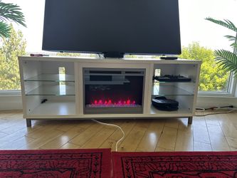 MOVE-OUT SALE: Fireplace TV Stand