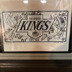 La Kings License Plate Autograph By At Lease 24 Players