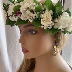 Fresh Gardenia Flower Head Crown
