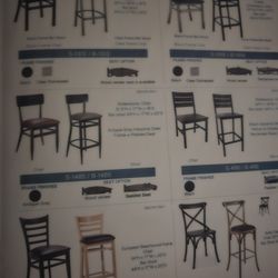 Restaurant Chairs Tables Bases.