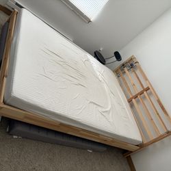 IKEA Wood Bed Frame - Queen Size