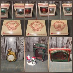 6 vintage ornaments