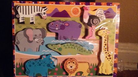 Melissa and doug chunky safari puzzle