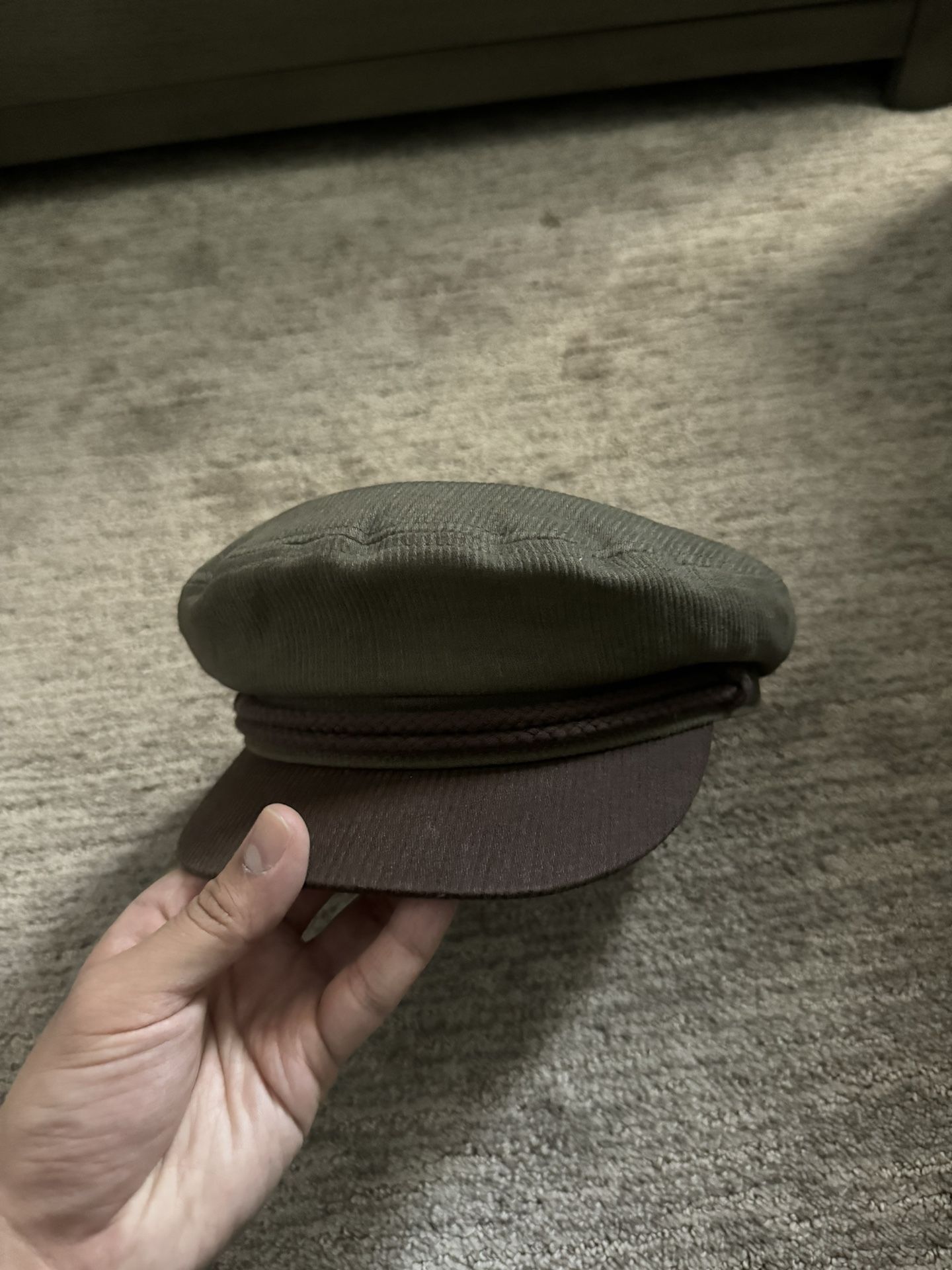 Brixton Fiddler Cap, Olive/Brown, Size 7 3/4 (US) or 62 (EU)