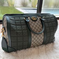 Gucci Duffle Bag - Green Quilted