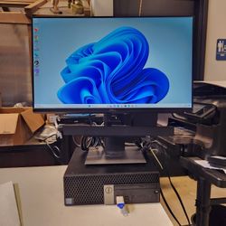 Windows 11 Computer & 24" Monitor With Computer Desk