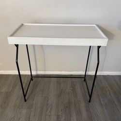 QVC Portable White Collapsible Desk 