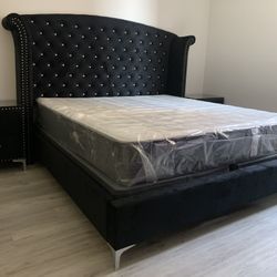 New In Box King Bed Frame With Mattress (Read Description Below)