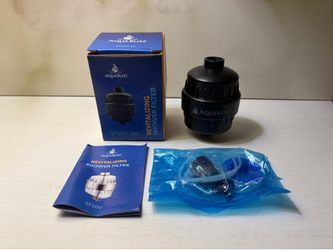 AquaBliss Revitalizing Shower Filter (SF100-BK, Matte Black) + Original Box & Accessories