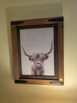 Highland Cow Framed Canvas Wall Art