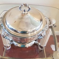 Vintage Silver plated Chafing Dish 