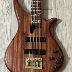 Tune TWB-4 Guitar Technology Electric 4 string Bass with Walnut top Fender Jackson Rickenbacker P Jazz