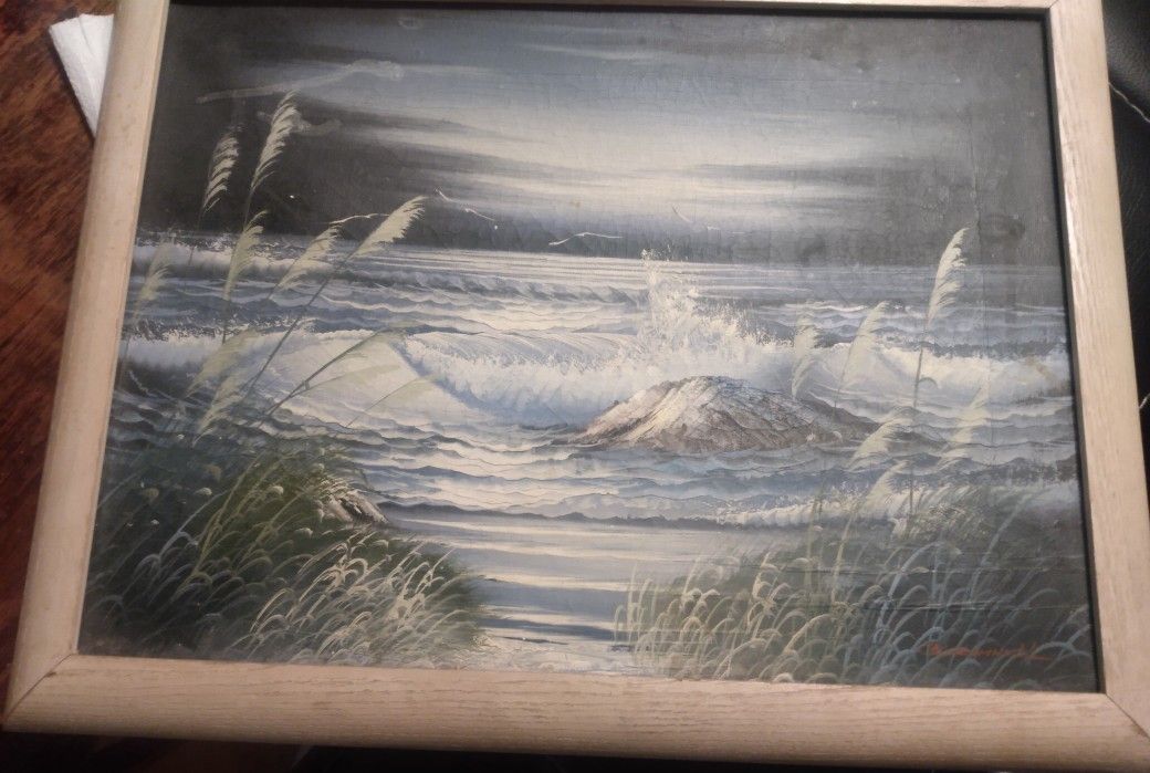 Vintage Sign Oil Painting