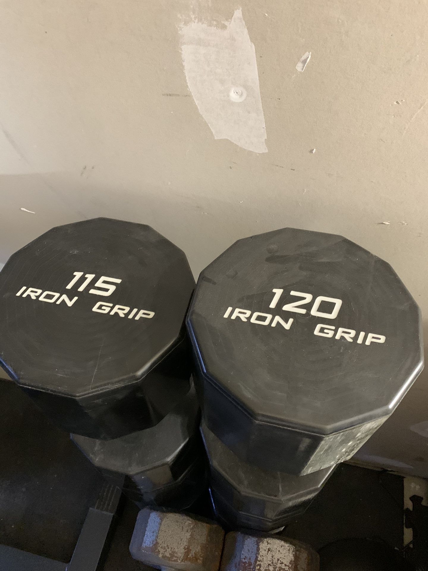 470lbs Iron Grip Strength urethane dumbbell set