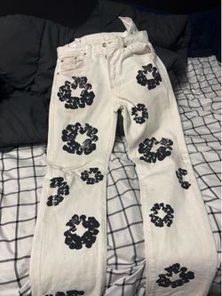 Denim tear white jeans