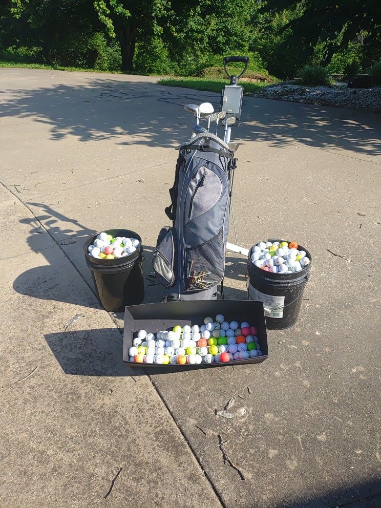 Precise Golf Clubs and Buckets of Golf Balls