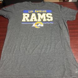Team Fan Apparel Nfl Large Grey Los Angeles Rams T Shirt