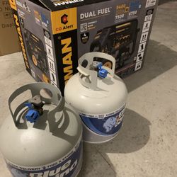 Generator / Two Propane Tanks  Brand New 