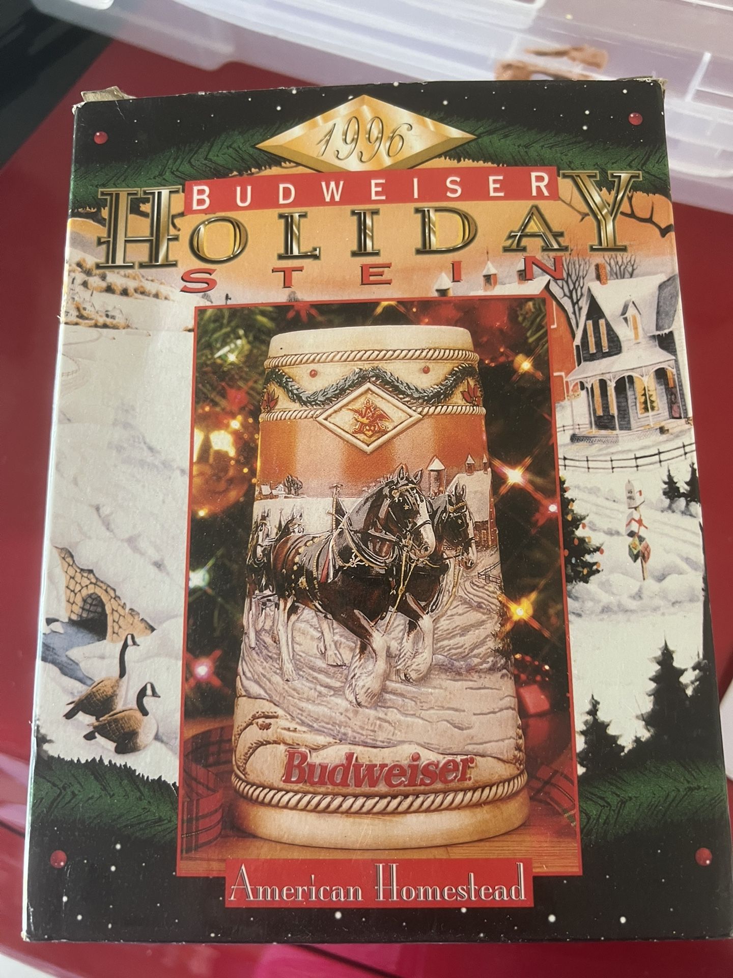 1996 Budweiser vintage Stine new In Box
