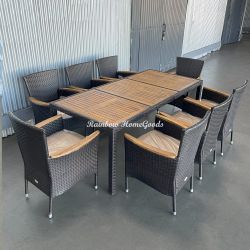 9pc Outdoor Patio Furniture Dining Table Set