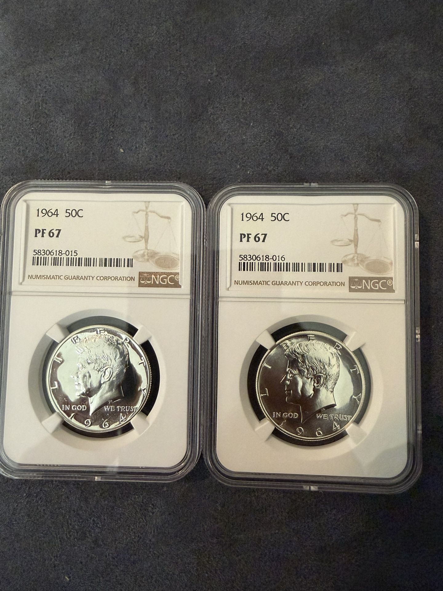 Two Silver Kennedy Half Dollars