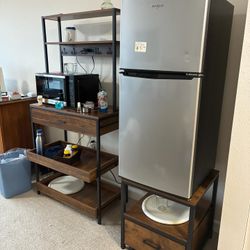 Small Refrigerator With Stand And Hutch