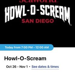 3 Howl-O-Scream Tickets All For $100