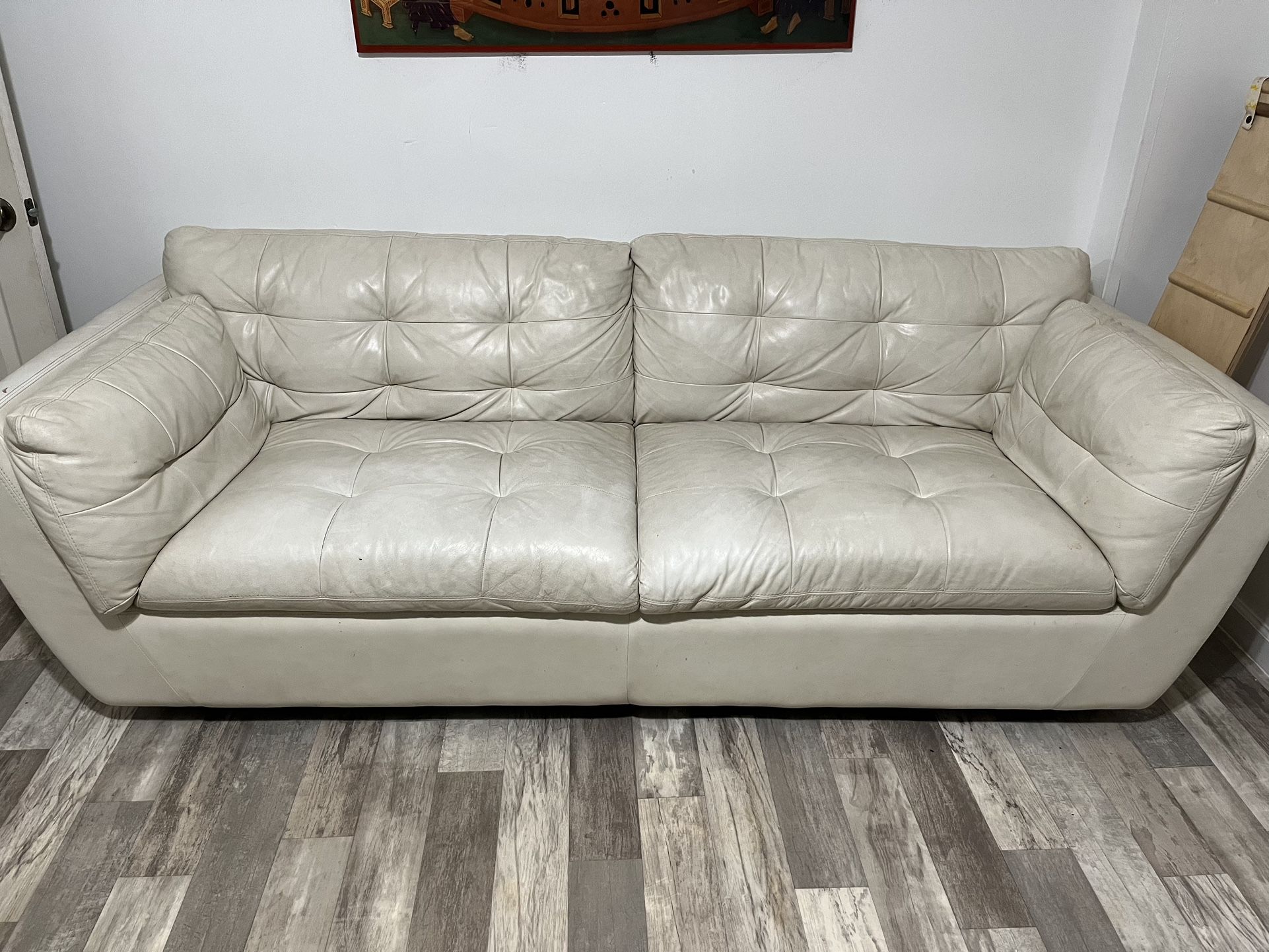 Raymour & Flanigan Furniture Leather Sofa