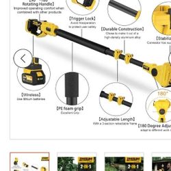 UPGRADE 2023,90°/180°rotatable Extension Pole,Cordless Pole Saw 4.6-9 Foot Telescoping Extension Pole only compatible with IMOUMLIVE

