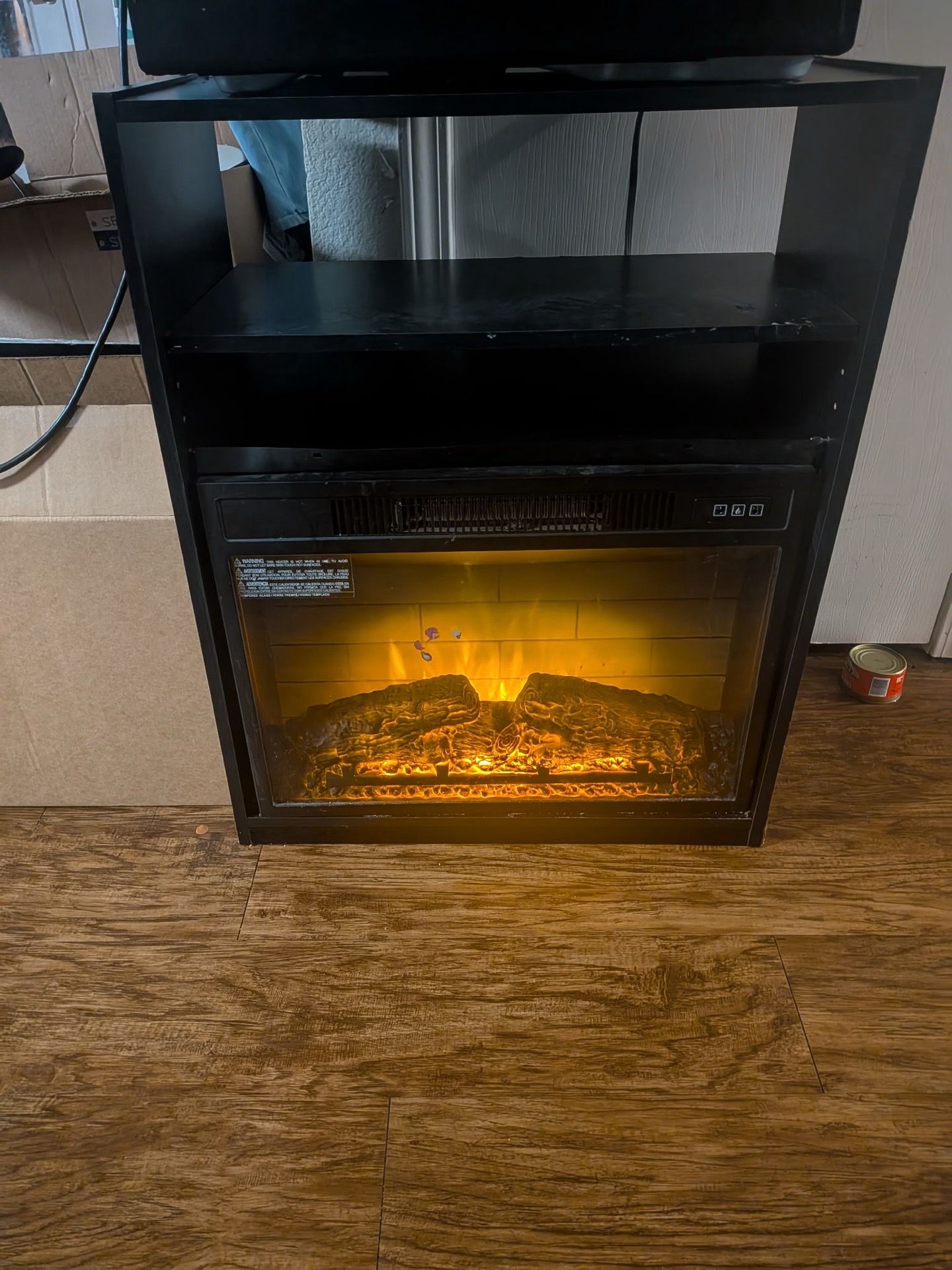 Black fireplace set