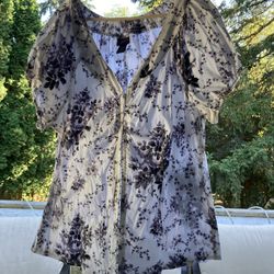 Torrid Blouse Plus Size 3 With Flowers