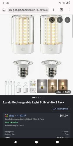 Ezvalo LED RECHARGABLE LIGHTS 2 PACK