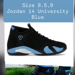Jordan 14 University Blue Men Size 8.5,9