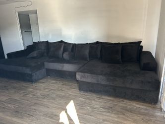 Huge Black Comfy Couch