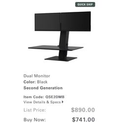 Humanscale Quick Stand Eco Dual Monitor
