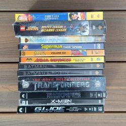 12 NEW Super Heroes, Transformers, GI Joe, X-Men DVDs - All Sealed ! 