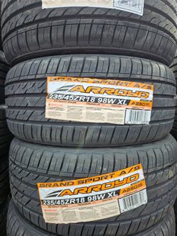 235-45-18 !!! ARROYO SPORT A/S !!! $310 LAS 4 LLANTAS MONTADAS Y BALANCEO INCLUIDO 👌