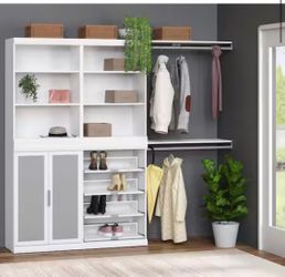 White Modular Closet Organizer System
