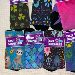 Crazy Compression Socks.  NEW And Unsued $15 Per Pair