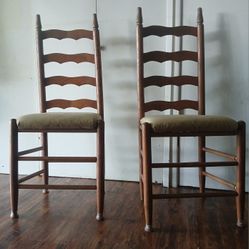2 French Ladder Back Chairs 