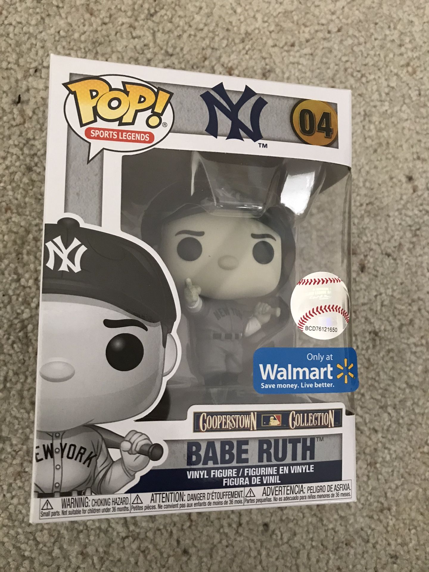 Funko pop exclusive black and white mlb Yankees Babe Ruth
