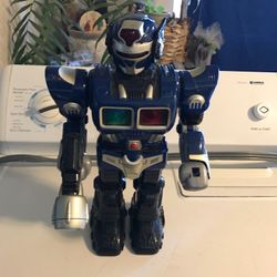 Turbo Fighter Robot..15 1/2” tall..lights up, talks, and body turns