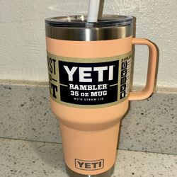 YETI 35oz Tumbler (peach) Brand New 